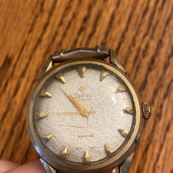 Vintage Zodiac Glorious Automatic Swiss Made Men Wrist Watch Stretch Band WORKS - Picture 8 of 14